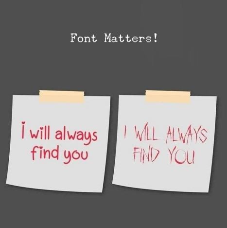 Font matters